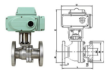 電動法蘭球閥結(jié)構圖