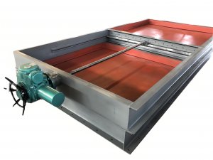 電動雨水排口閘板閥，電動污泥水溝閘板