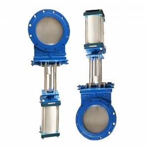 氣動刀閘閥：PZ673Y-16C，DN250，介質灰渣混