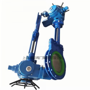 電動(dòng)刀閘閥PZ973-16 DN350，DN400排渣、處理顆